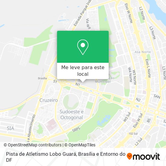 Pista de Atletismo Lobo Guará mapa