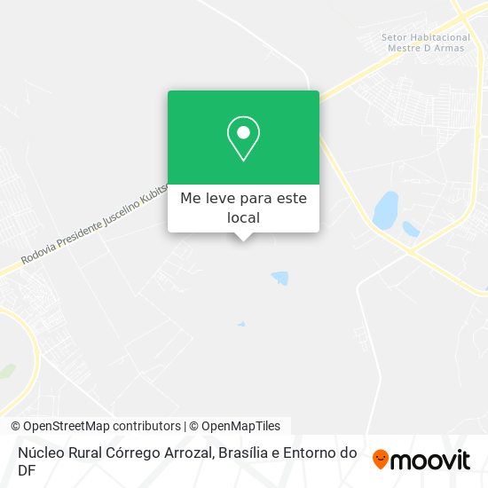 Núcleo Rural Córrego Arrozal mapa