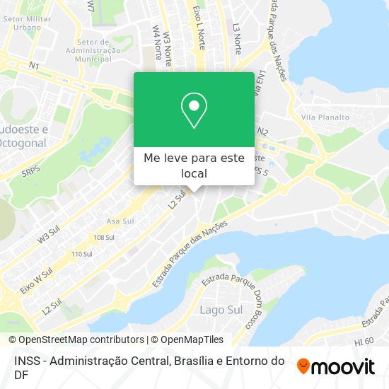 INSS - Administração Central mapa