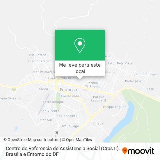 Centro de Referência de Assistência Social (Cras II) mapa