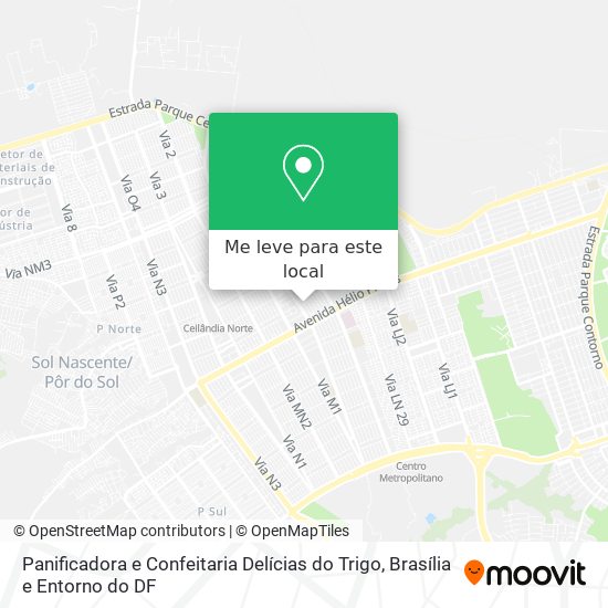 Panificadora e Confeitaria Delícias do Trigo mapa