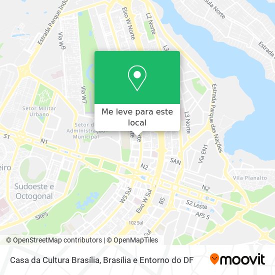 Casa da Cultura Brasília mapa