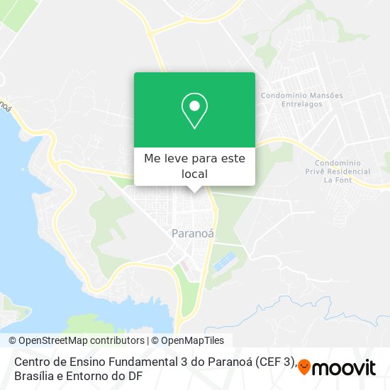 Centro de Ensino Fundamental 3 do Paranoá (CEF 3) mapa