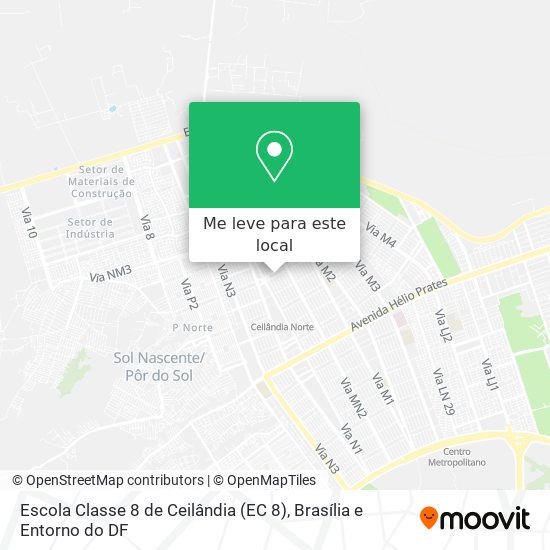 Escola Classe 8 de Ceilândia (EC 8) mapa