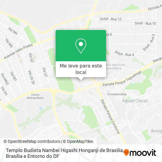 Templo Budista Nambei Higashi Honganji de Brasilia mapa