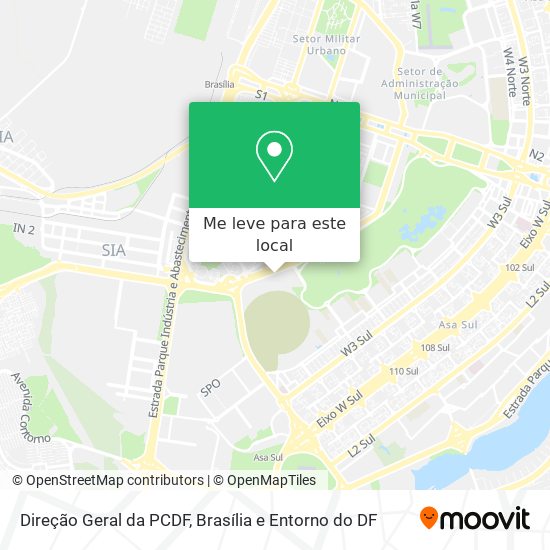 Direção Geral da PCDF mapa