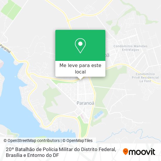 20º Batalhão de Polícia Militar do Distrito Federal mapa