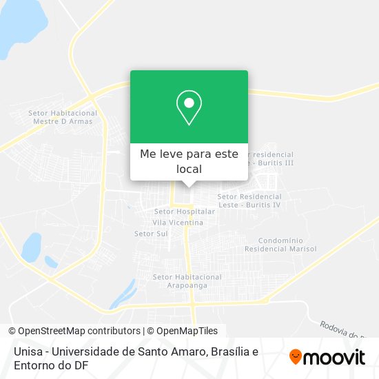 Unisa - Universidade de Santo Amaro mapa