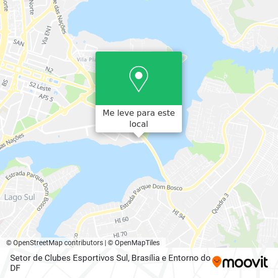 Setor de Clubes Esportivos Sul mapa