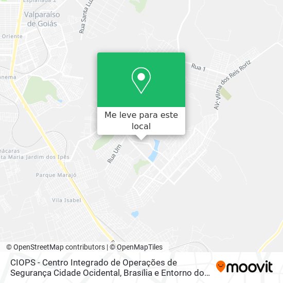 CIOPS -	Centro Integrado de Operações de Segurança Cidade Ocidental mapa