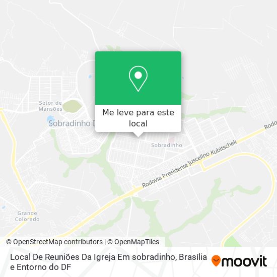 Local De Reuniões Da Igreja Em sobradinho mapa