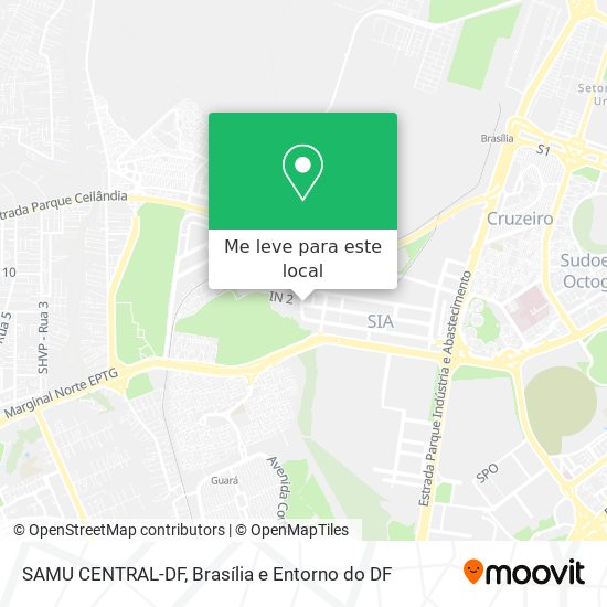 SAMU CENTRAL-DF mapa