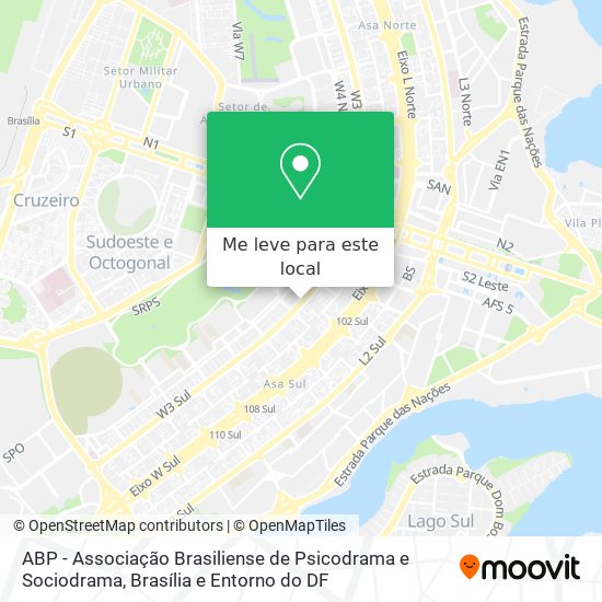 ABP -  Associação Brasiliense de Psicodrama e Sociodrama mapa