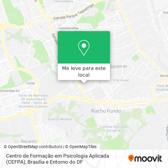 Centro de Formação em Psicologia Aplicada (CEFPA) mapa
