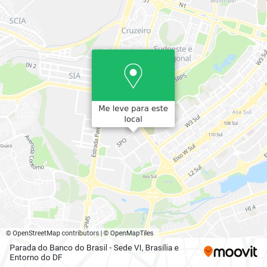 Parada do Banco do  Brasil - Sede VI mapa