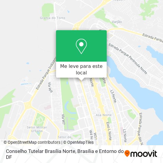 Conselho Tutelar Brasília Norte mapa