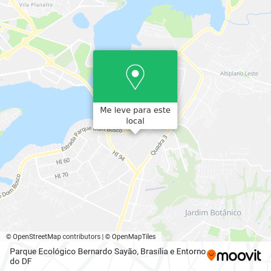 Parque Ecológico Bernardo Sayão mapa