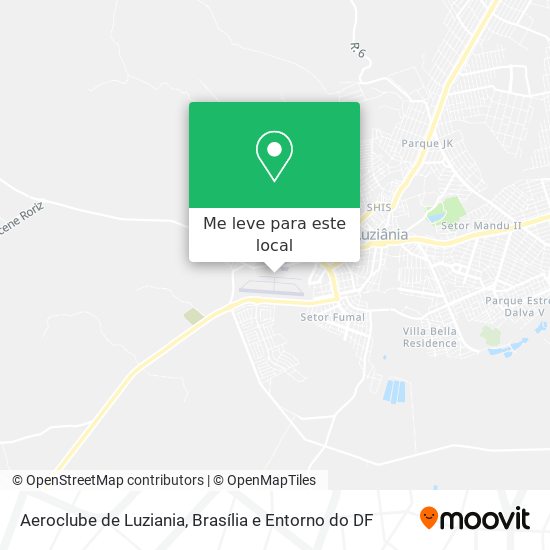 Aeroclube de Luziania mapa