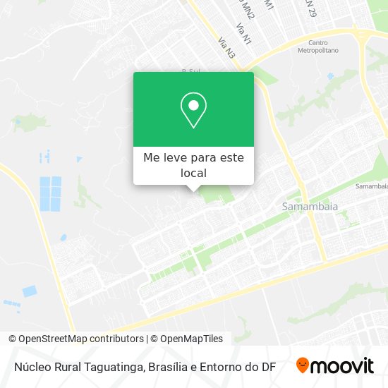 Núcleo Rural Taguatinga mapa