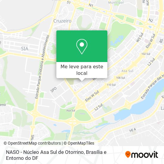 NASO - Núcleo Asa Sul de Otorrino mapa