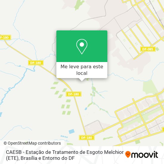 CAESB - Estação de Tratamento  de Esgoto Melchior (ETE) mapa