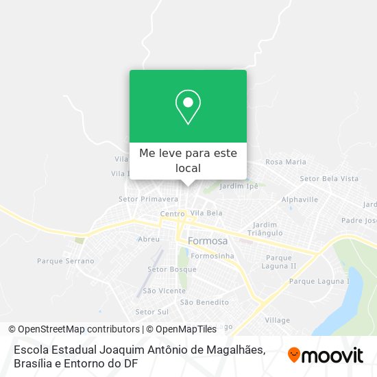 Escola Estadual Joaquim Antônio de Magalhães mapa
