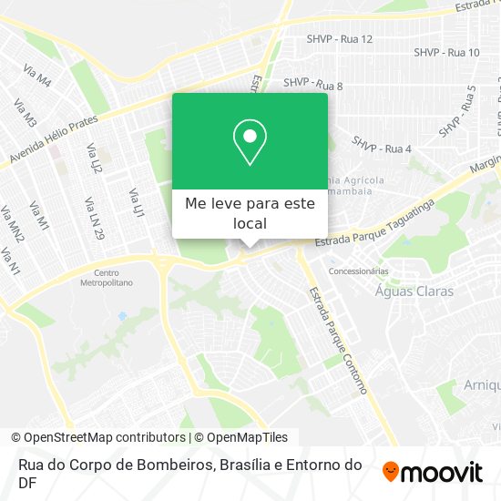 Rua do Corpo de Bombeiros mapa