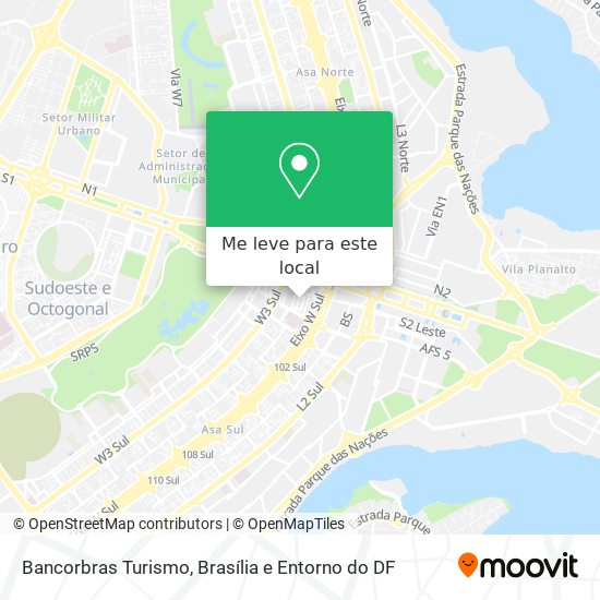 Bancorbras Turismo mapa