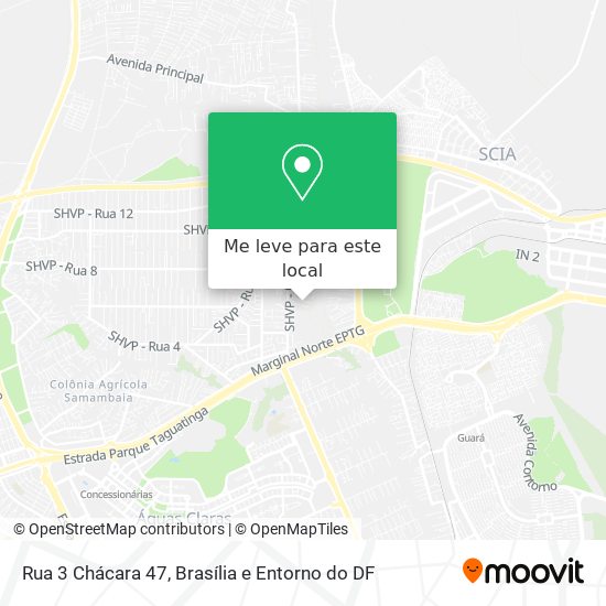 Rua 3 Chácara 47 mapa