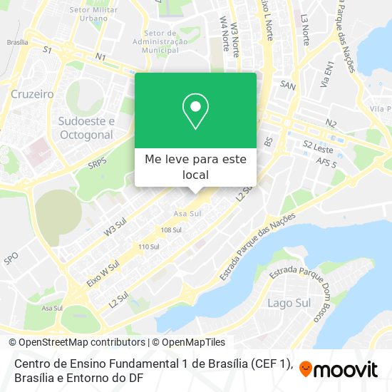 Centro de Ensino Fundamental 1 de Brasília (CEF 1) mapa