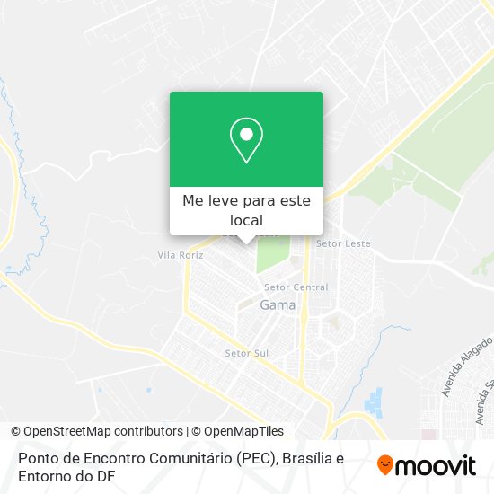 Ponto de Encontro Comunitário (PEC) mapa