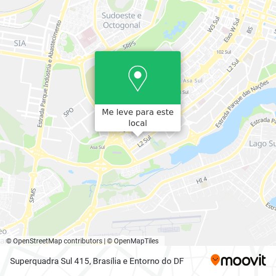 Superquadra Sul 415 mapa