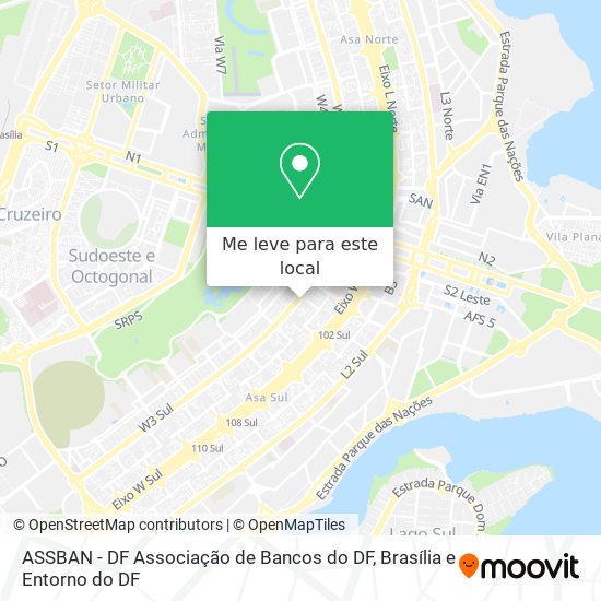 ASSBAN - DF Associação de Bancos do DF mapa