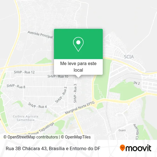 Rua 3B Chácara 43 mapa