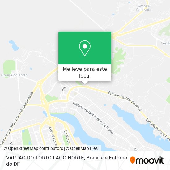 VARJÃO DO TORTO LAGO NORTE mapa