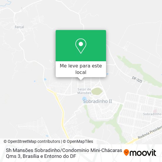 Sh Mansões Sobradinho / Condomínio Mini-Chácaras Qms 3 mapa