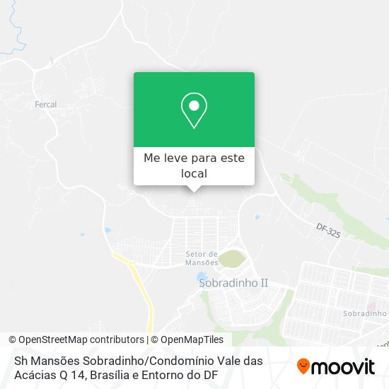 Sh Mansões Sobradinho / Condomínio Vale das Acácias Q 14 mapa