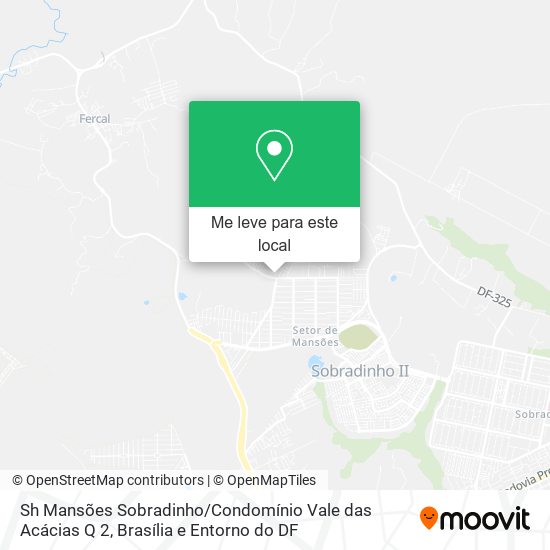 Sh Mansões Sobradinho / Condomínio Vale das Acácias Q 2 mapa