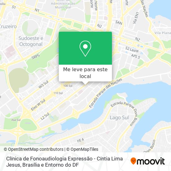 Clínica de Fonoaudiologia Expressão - Cíntia Lima Jesus mapa