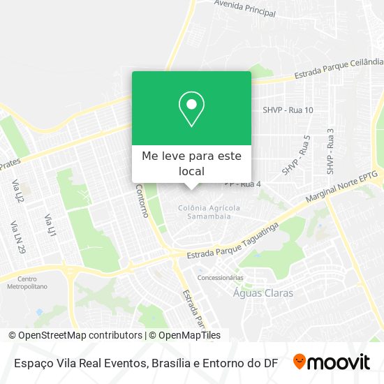 Espaço Vila Real Eventos mapa