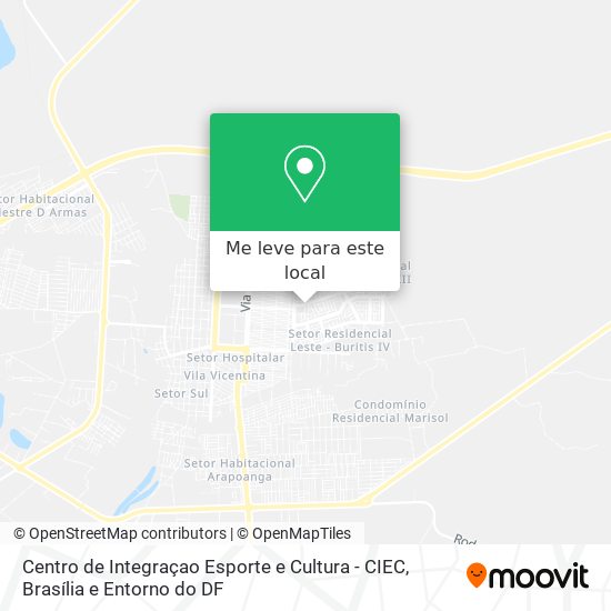 Centro de Integraçao Esporte e Cultura - CIEC mapa