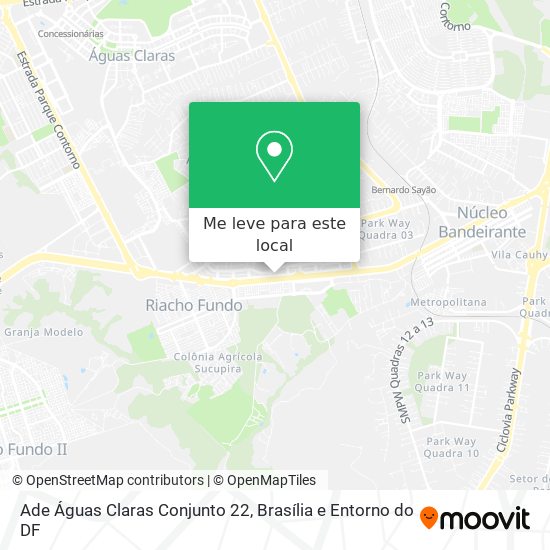 Ade Águas Claras Conjunto 22 mapa