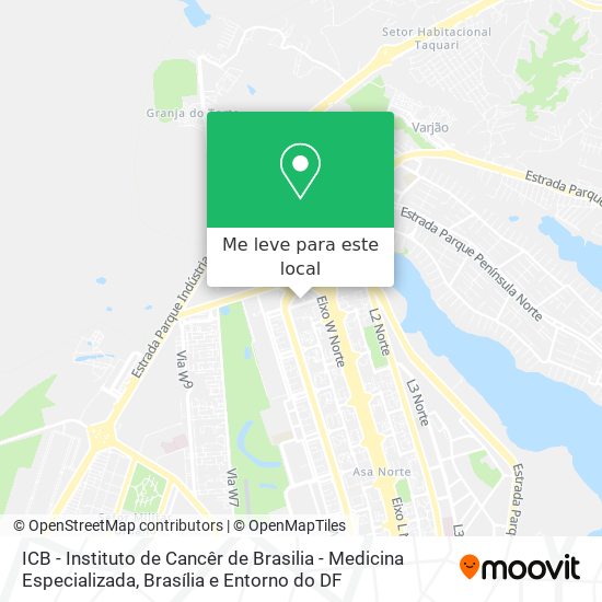 ICB - Instituto de Cancêr de Brasilia - Medicina Especializada mapa