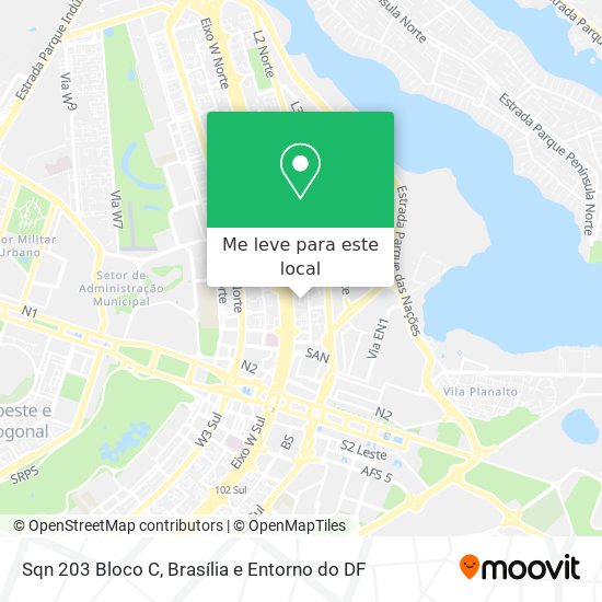 Sqn 203 Bloco C mapa