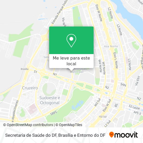 Secretaria de Saúde do DF mapa