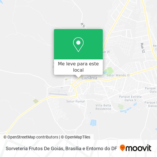 Sorveteria Frutos De Goiás mapa