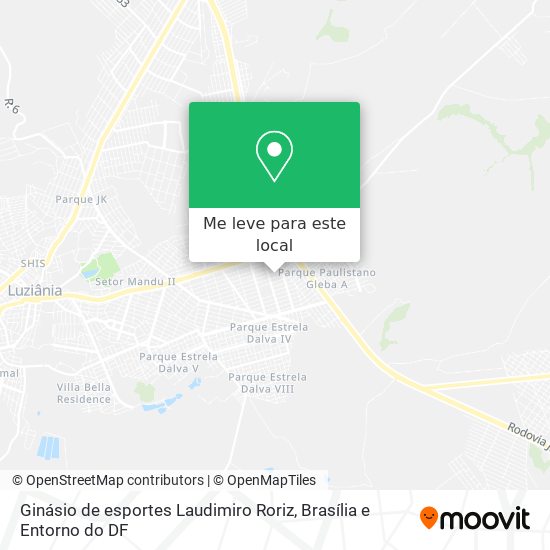 Ginásio de esportes Laudimiro Roriz mapa