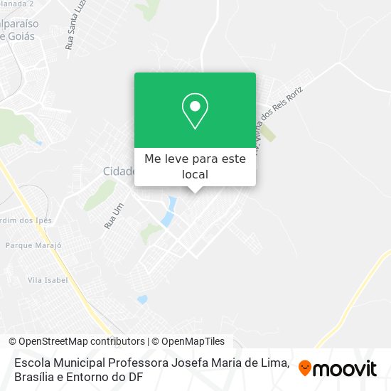 Escola Municipal Professora Josefa Maria de Lima mapa