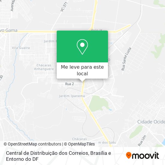 Central de Distribuição dos Correios mapa