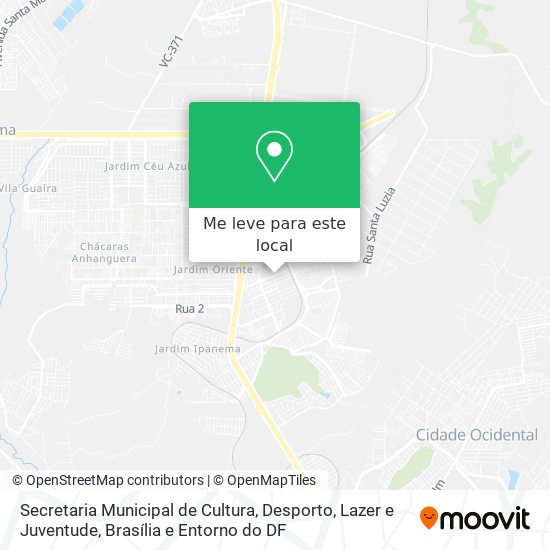 Secretaria Municipal de Cultura, Desporto, Lazer e Juventude mapa